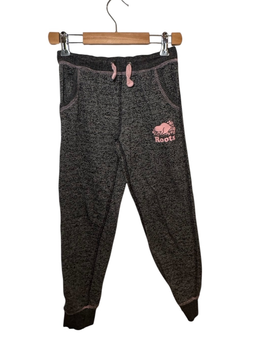 ROOTS grey & pink sweatpants joggers - size 8
